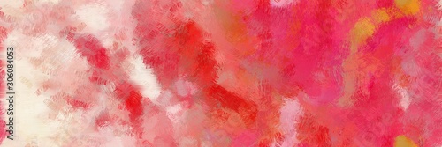 modern design painted art with indian red, baby pink and dark salmon color
