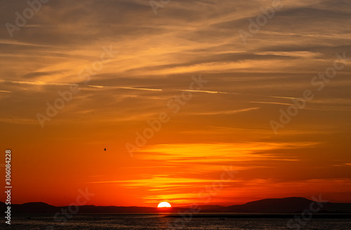 Abstract Nature Background With Sunset And Clouds