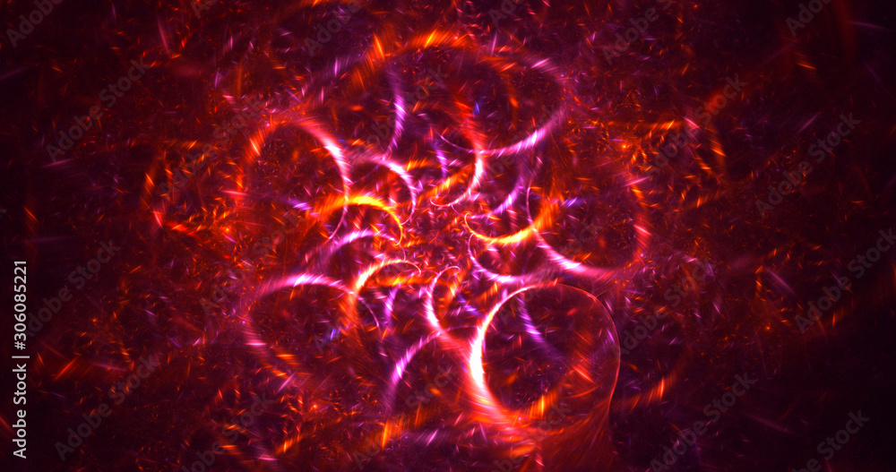 3D rendering abstract red fractal light background 3D rendering abstract red fractal light background