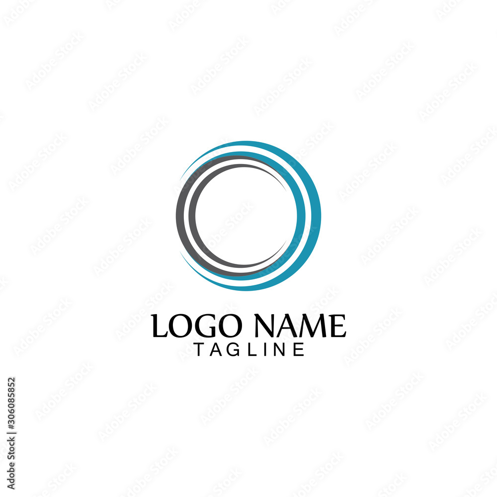 Circle logo and symbol vector icon template app Circle logo and symbol vector icon template app