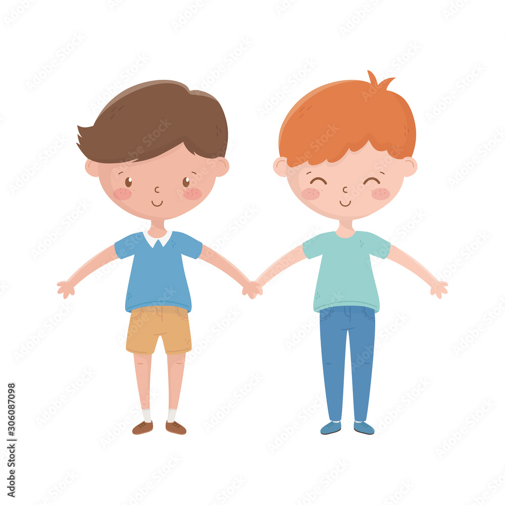 Isolated boys cartoons vector design Isolated boys cartoons vector design