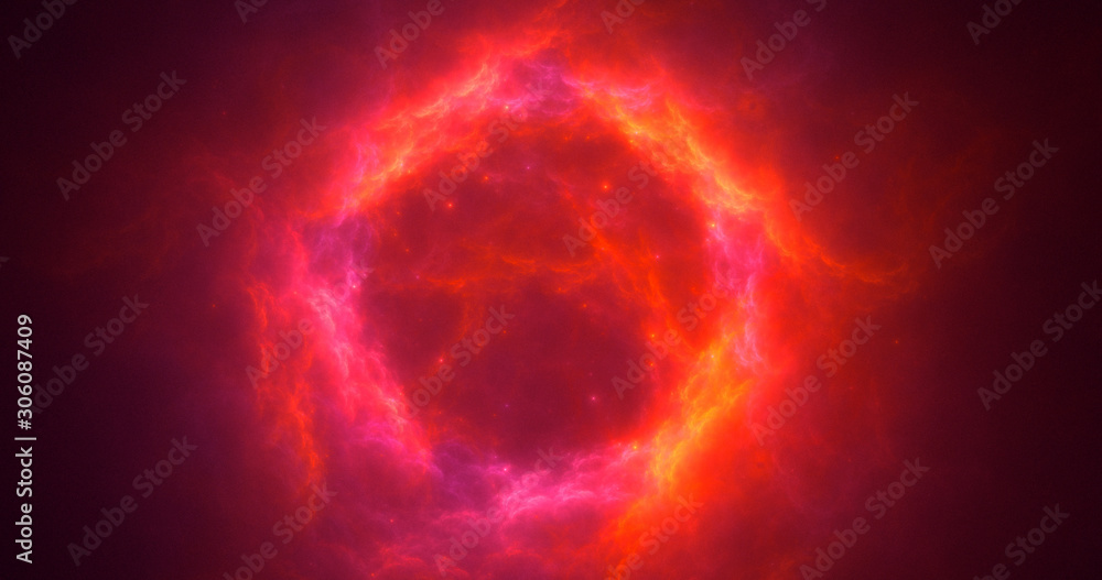 Fototapeta premium 3D rendering abstract red fractal light background