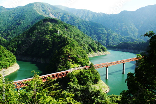 大井川の秘境 大井川鐵道 奥大井湖上駅の風景