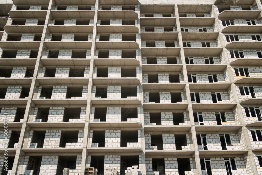 Building is under construction. New building. Building is under construction. New building.