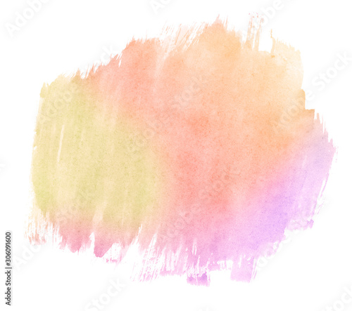Watercolor Multicolor in pastel colors with a smooth transition of the gradient. Isolated bright place with divorces and borders. Frame with copy space for text.