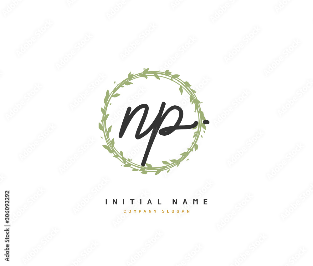 N P NP Beauty vector initial logo, handwriting logo of initial signature, wedding, fashion, jewerly, boutique, floral and botanical with creative template for any company or business. N P NP Beauty vector initial logo, handwriting logo of initial signature, wedding, fashion, jewerly, boutique, floral and botanical with creative template for any company or business.