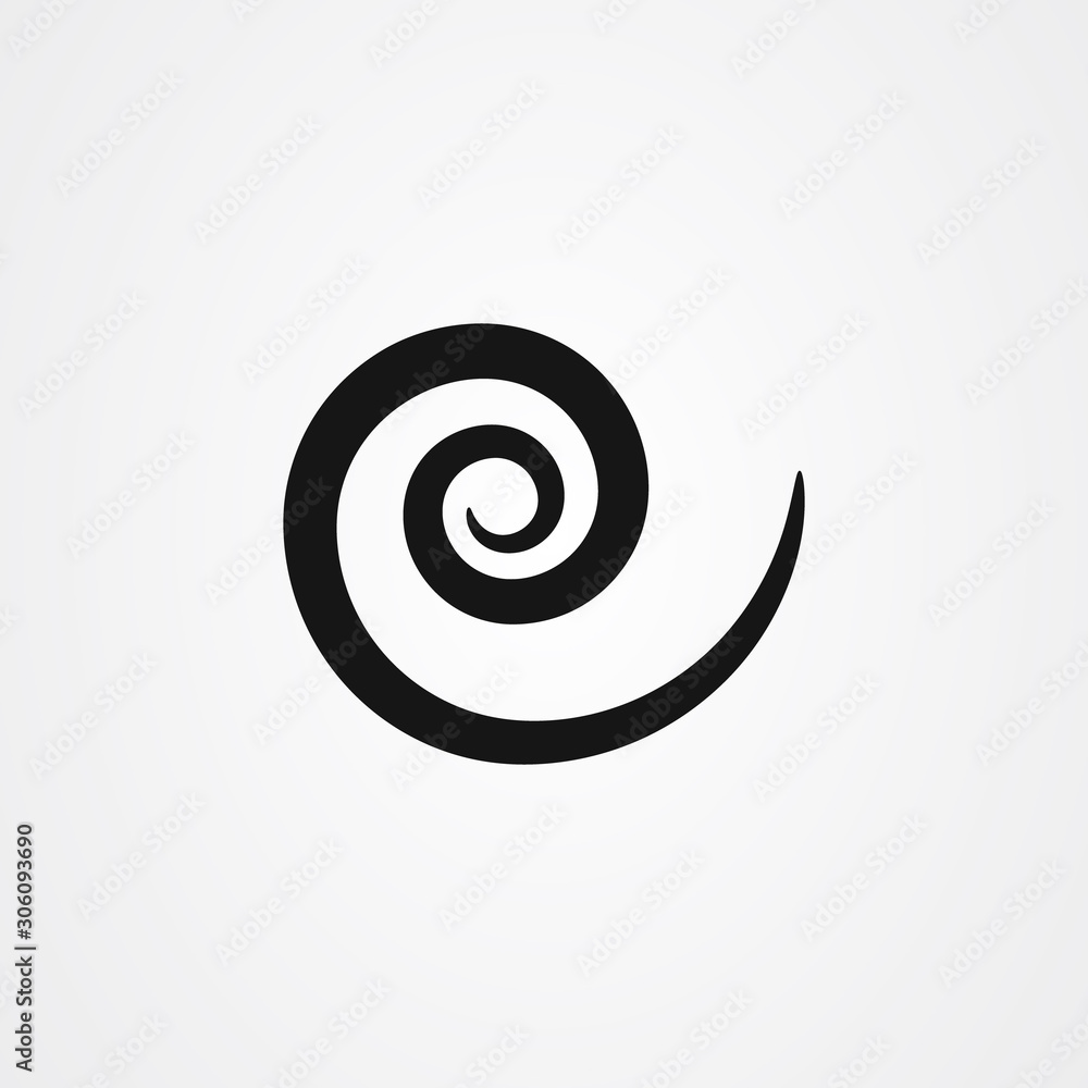 Floral swirl icon vector design Floral swirl icon vector design
