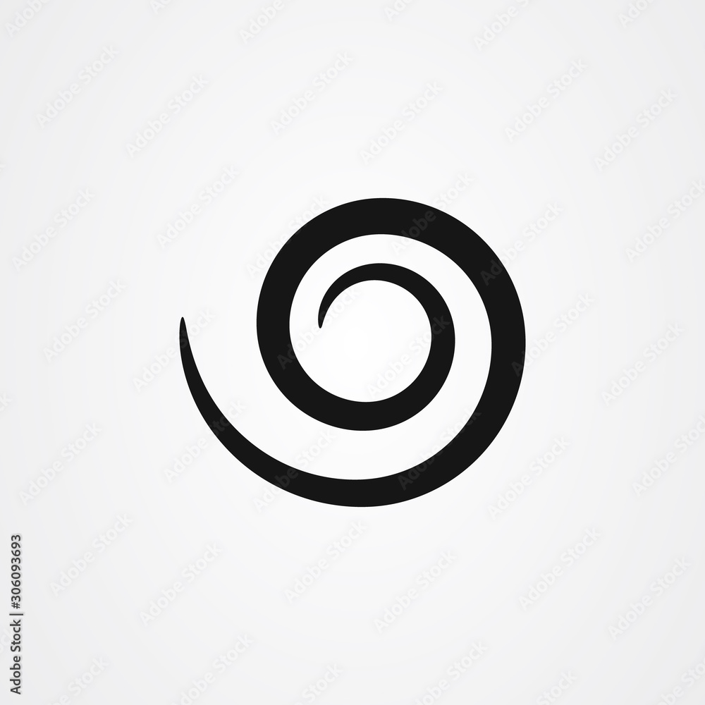 Floral swirl icon vector design Floral swirl icon vector design
