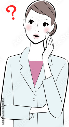 疑問　白衣　女性