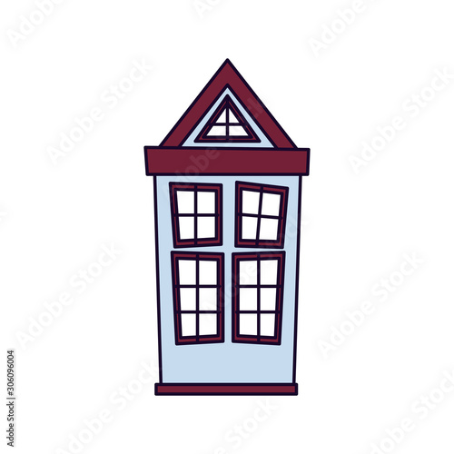 house facade architecture cartoon icon