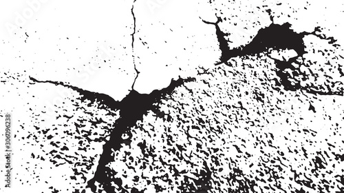 Black and white vintage grunge futuristic background. Suitable to create unique overlay textures with the effect of scratching, breaking, antiquity and old materials.