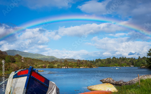 Fotografia Rainbow over Bantry Bay in Ireland