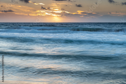 Clouds, sea and surf sunrise seasape