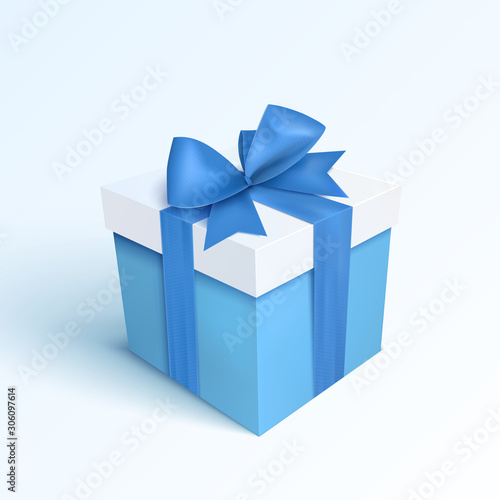 Gift box with bow. Vector 