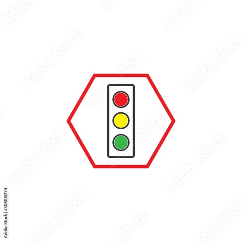 Traffic light icon vector royality