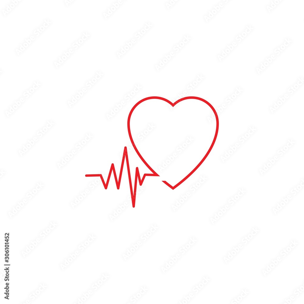 Medical heart illustration vector template art design