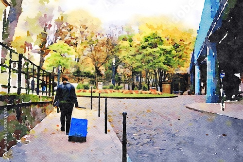 a visit to the cemetery of Montmartre in Paris in the autumn