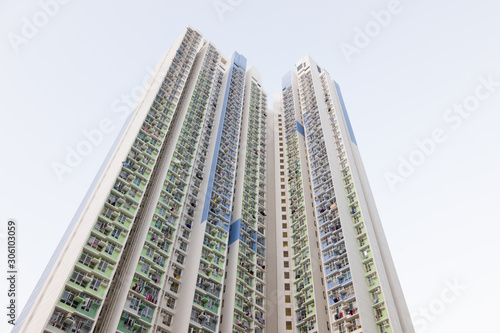 Hong Kong Buildings with landscape 
