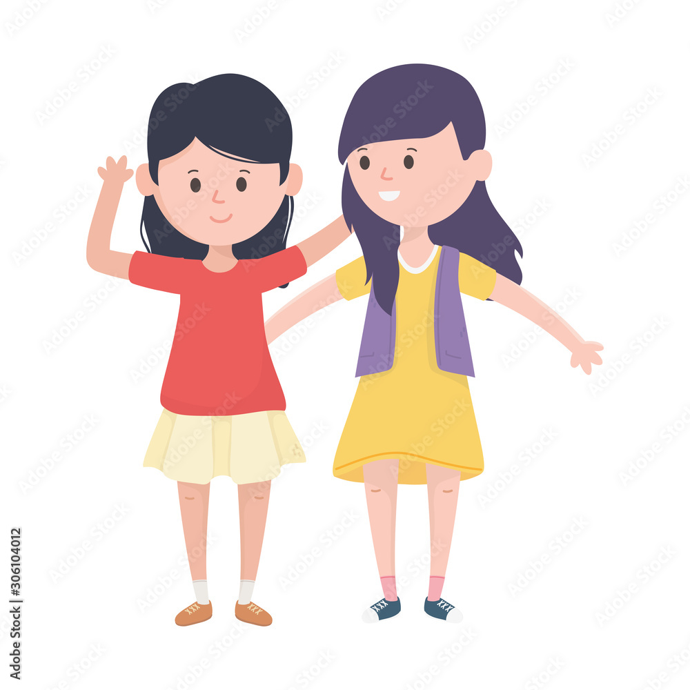 two women hugging friendly characters two women hugging friendly characters