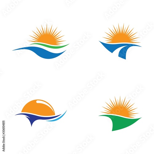 Summer logo vector icon