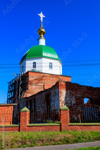 Holy Trinity Church in the village Karacharovo near Murom, Russia photo