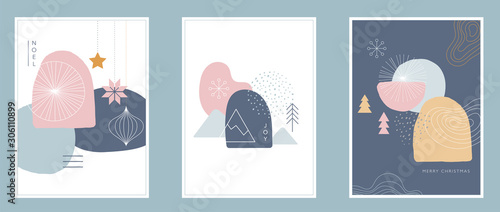 Collection of abstract background designs, shapes in clean Scandinavian trendy style. Story templates, winter sale, social media promotional content