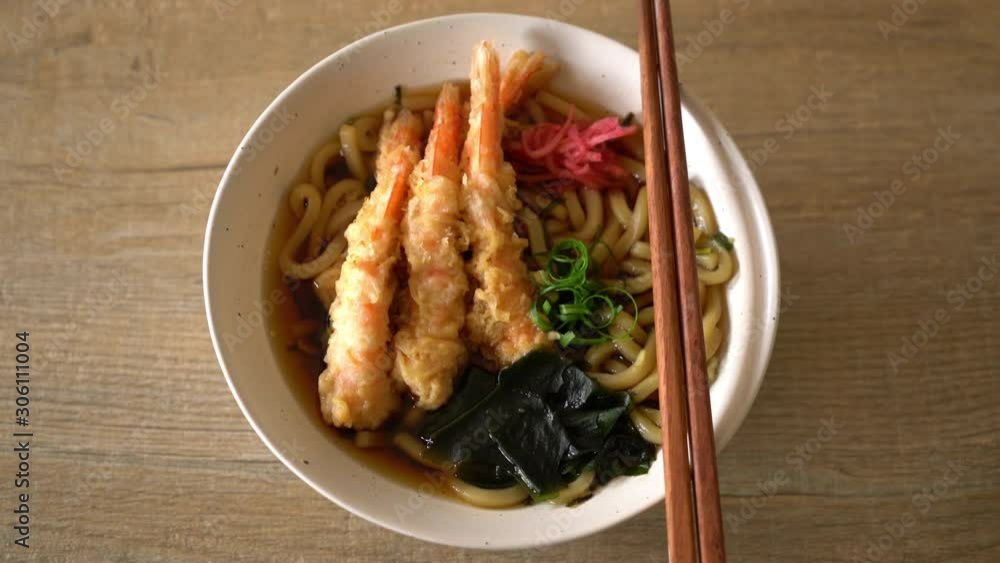udon ramen noodles with shrimps tempura udon ramen noodles with shrimps tempura