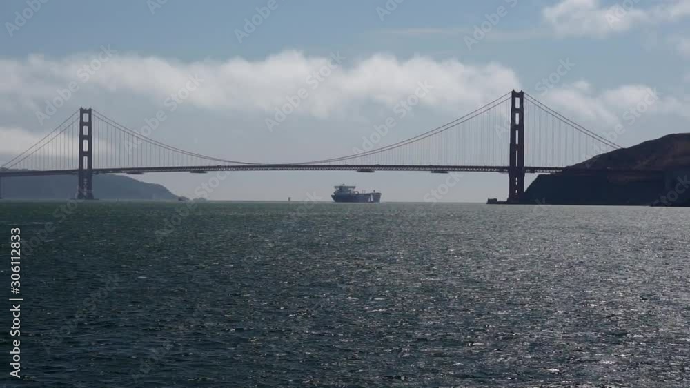 View of San Francisco Golden Bridge from Ferry boat View of San Francisco Golden Bridge from Ferry boat