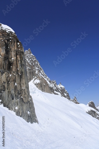 high mountains in winter