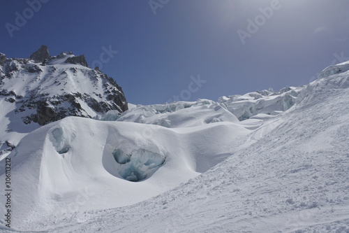 glacier in the mountains