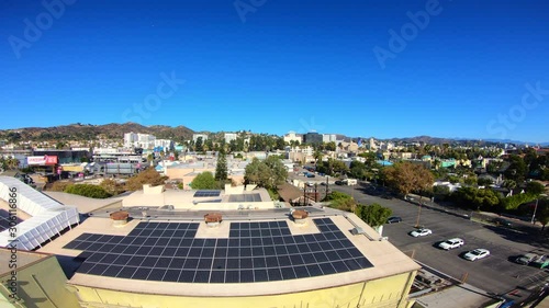 Rise up above Hollywood California facing Runyon Canyon & Hills in Los Angeles 4K photo