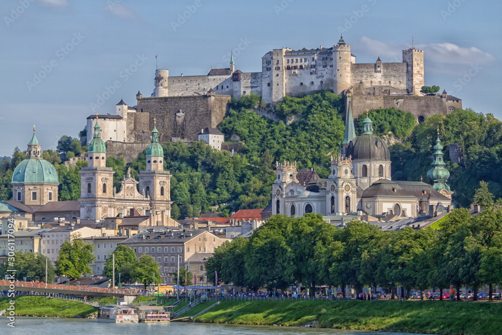 very nice view of the city of Salzburg in Austria
