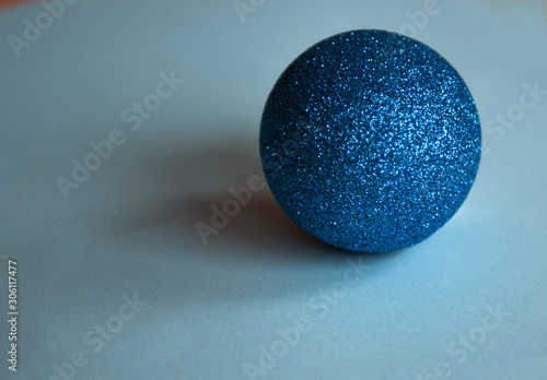 ball on blue background