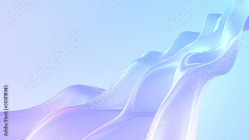 Modern beautiful holographic background with waves in 80