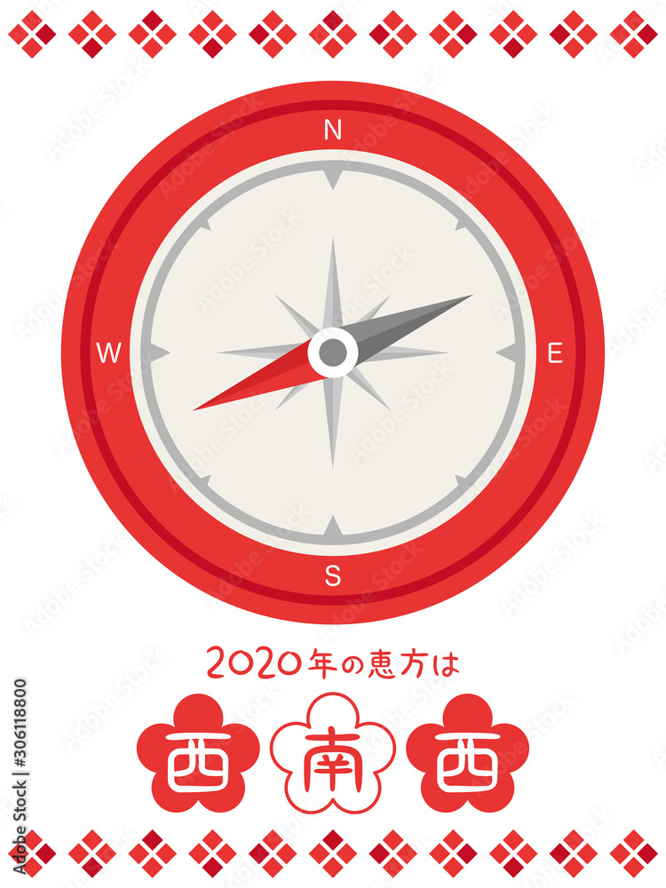 2020年の恵方 西南西 2020年の恵方 西南西