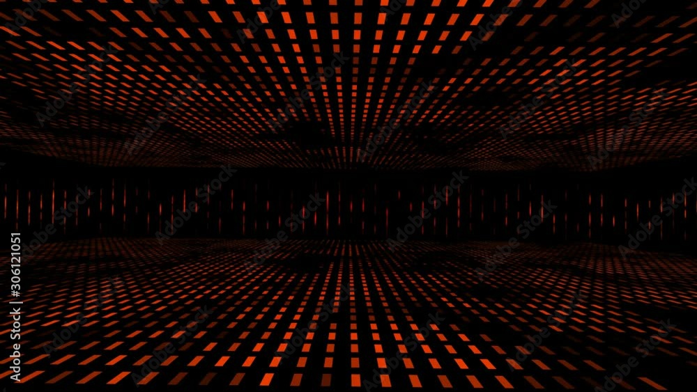 Animation of a red Light dashed leds display on a black background. Red shining dashes background. Animation of a red Light dashed leds display on a black background. Red shining dashes background.