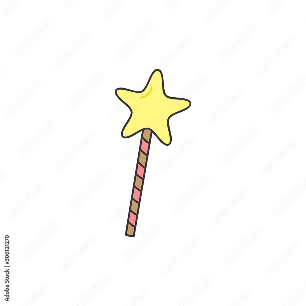 Obraz na plátně Magic wand vector illustration