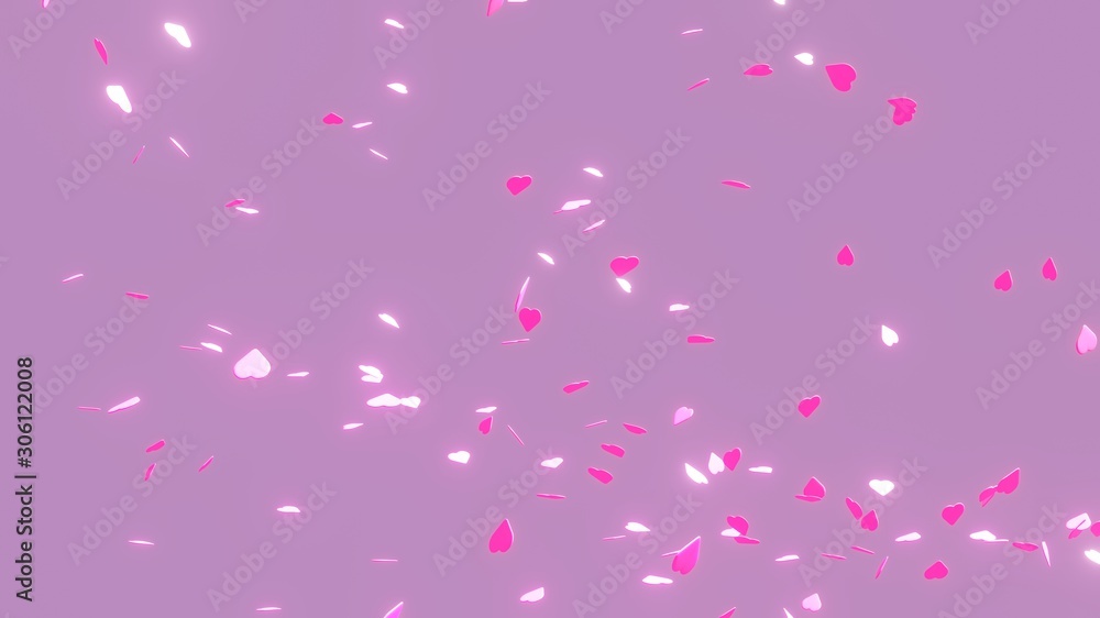 風のように舞い落ちるハート
