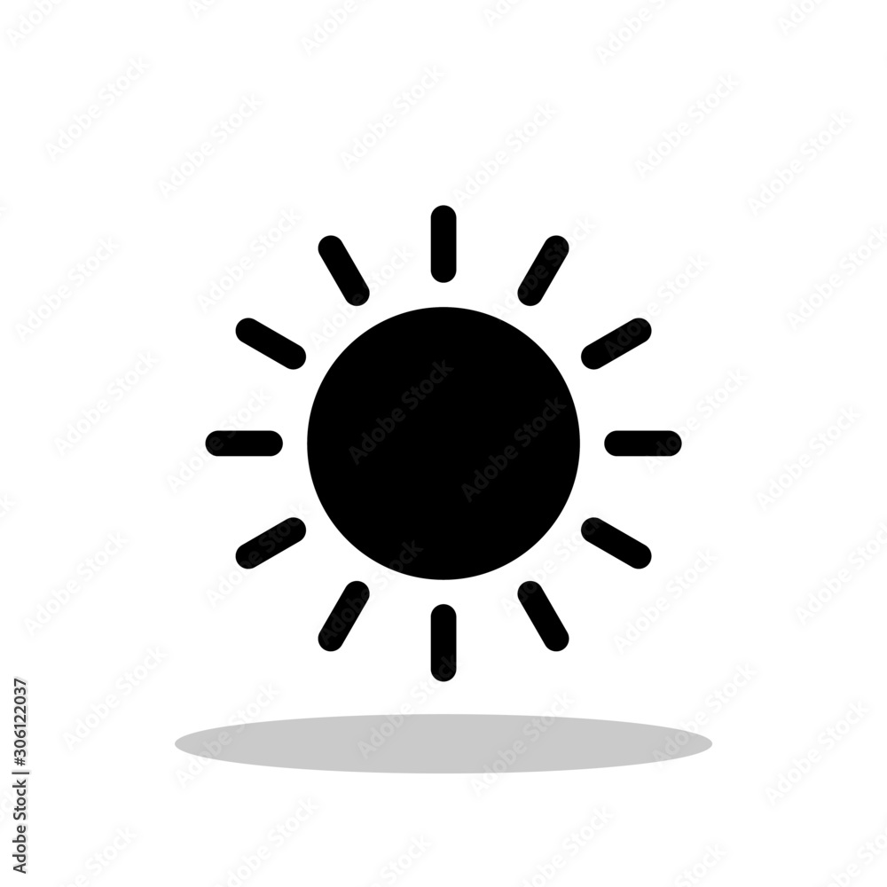 Sun icon in flat style. Weather symbol for your web site design, logo, app, UI Vector EPS 10. Sun icon in flat style. Weather symbol for your web site design, logo, app, UI Vector EPS 10.