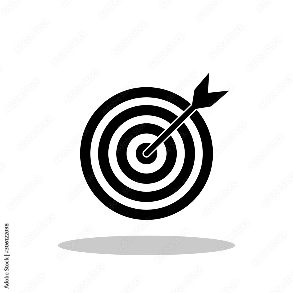 Target icon in flat style. Targeting symbol for your web site design, logo, app, UI Vector EPS 10. Target icon in flat style. Targeting symbol for your web site design, logo, app, UI Vector EPS 10.