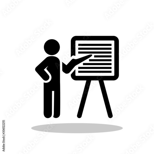 Training icon in flat style. Training symbol for your web site design, logo, app, UI Vector EPS 10.