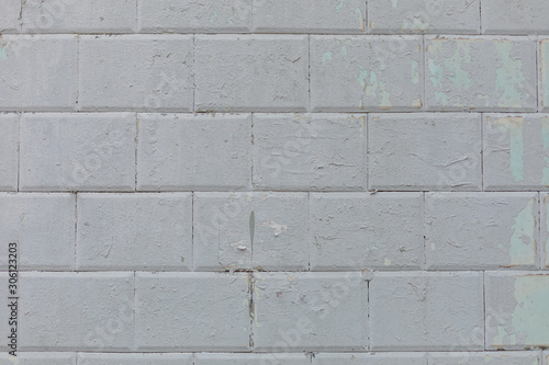 Wallpaper Mural Wall of blue tiles covered with gray paint. Background. Photowall-paper. Copy space. Torontodigital.ca