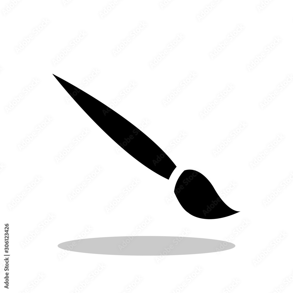 Brush icon in flat style. Art symbol for your web site design, logo, app, UI Vector EPS 10. Brush icon in flat style. Art symbol for your web site design, logo, app, UI Vector EPS 10.