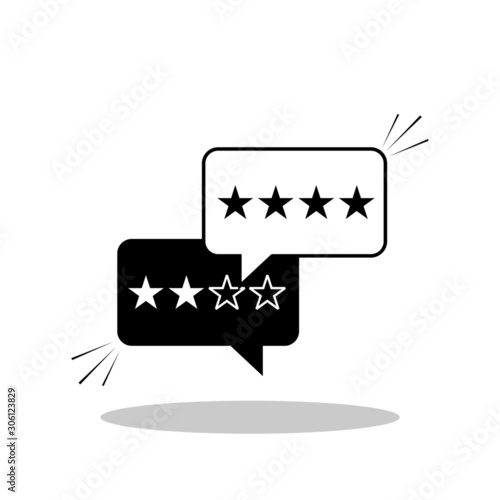 Customer review communication icon in flat style. Feedback / Testimonials symbol for your web site design, logo, app, UI Vector EPS 10.