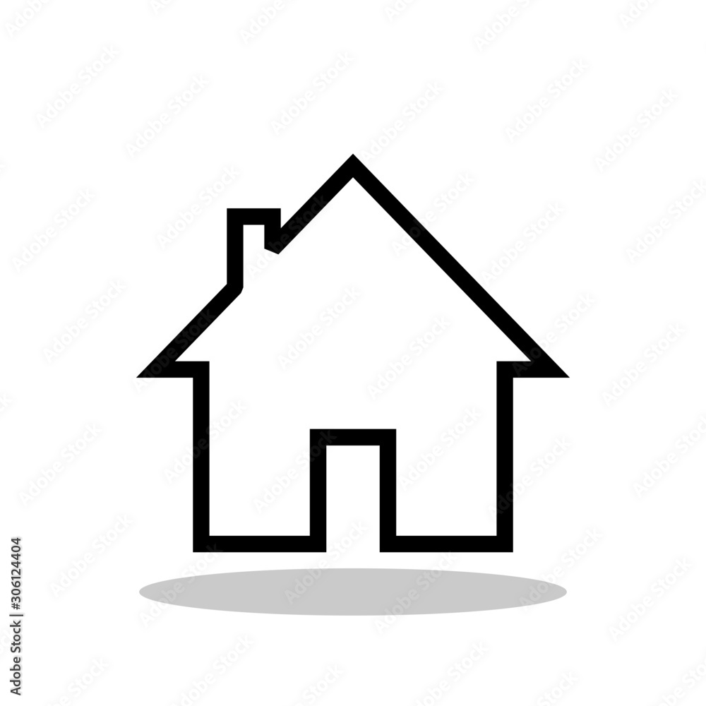 House icon in trendy flat style. Home symbol for your web site design, logo, app, UI Vector EPS 10. House icon in trendy flat style. Home symbol for your web site design, logo, app, UI Vector EPS 10.