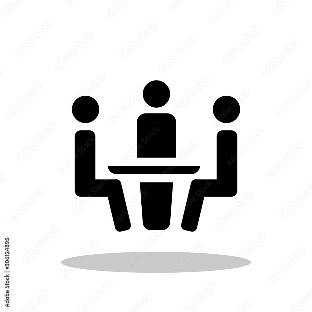 Business meeting icon in flat style. Meeting symbol for your web site design, logo, app, UI Vector EPS 10. Business meeting icon in flat style. Meeting symbol for your web site design, logo, app, UI Vector EPS 10.