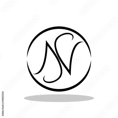 NS logo icon in flat style. NS logo symbol for your web site design  logo  app  UI Vector EPS 10.