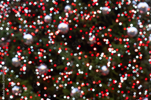 Unfocused christmas lights background colored picture