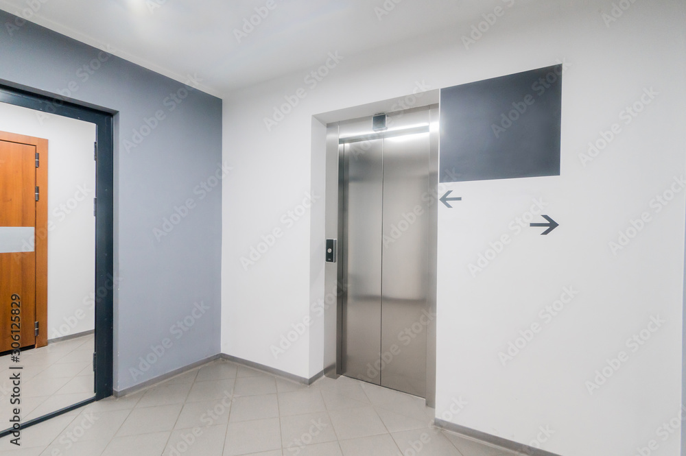 Russia, Moscow- July 16, 2019: interior room apartment. standard repair decoration in hostel. public place, staircase Russia, Moscow- July 16, 2019: interior room apartment. standard repair decoration in hostel. public place, staircase