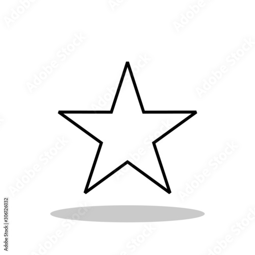 Star outline icon in flat style. Star symbol for your web site design  logo  app  UI Vector EPS 10.